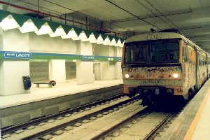 La stazione di Lancetti con un treno FNM - 21Kb